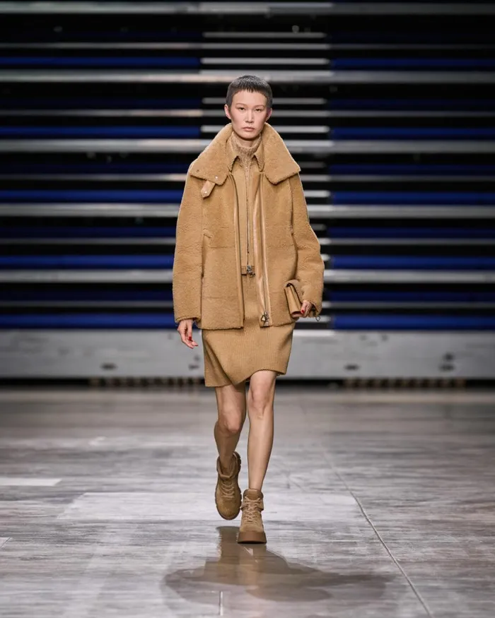 Shearling Jacket Camel Women Akris Jackets