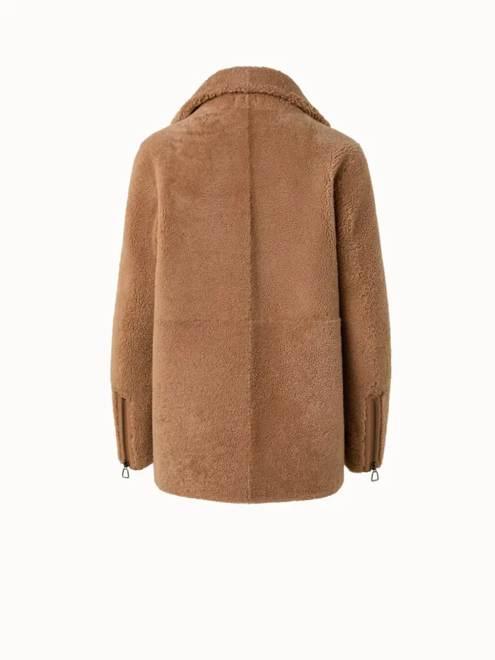 Shearling Jacket Camel Women Akris Jackets