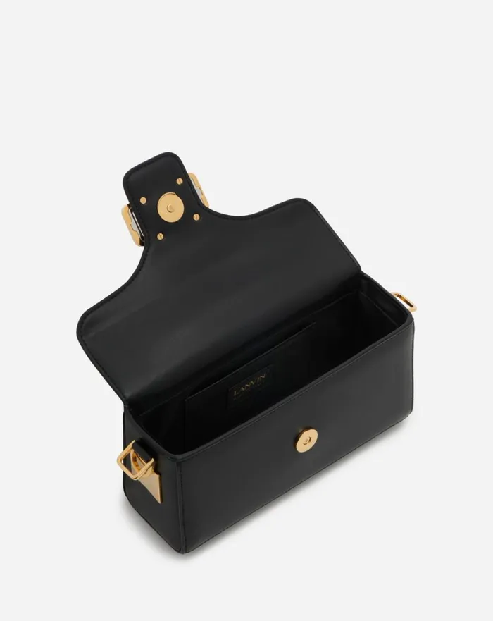 Shiny Leather Nano Pencil Bag Black Women Lanvin Mini Bags and Clutches