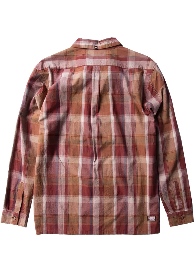 Shirts and Flannels Creators Squash Tail Plaid Eco Ls Shirt Fired Brick 8211 Vissla Men