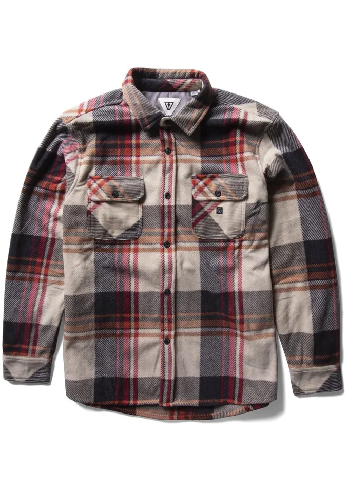 Shirts and Flannels Men EcoZy Ls Polar Flannel Stone Vissla
