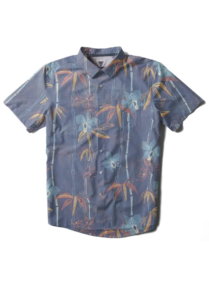 Shirts and Flannels Vissla Men Canopy Eco Ss Shirt Dark Denim