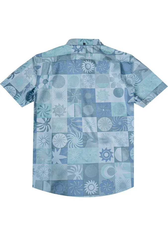 Shirts and Flannels Vissla Men Sun Dialed Eco Ss Shirt Aqua Shirts and Flannels Vissla Men Sun Dialed Eco Ss Shirt Aqua