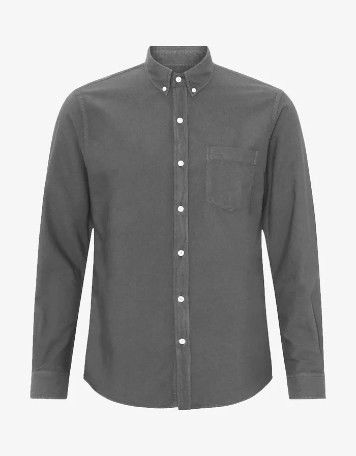 Shirts Organic Button Down Shirt 8211 Storm Grey 8211 Colorfulstandard Men
