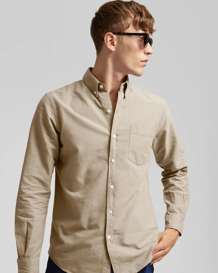 Shirts Organic Button Down Shirt 8211 Storm Grey 8211 Colorfulstandard Men