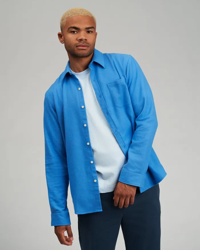 Shirts Organic Flannel Shirt 8211 Limestone Grey Colorfulstandard Men