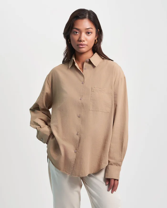 Shirts Organic Oversized Shirt 8211 Pacific Blue Colorfulstandard Women