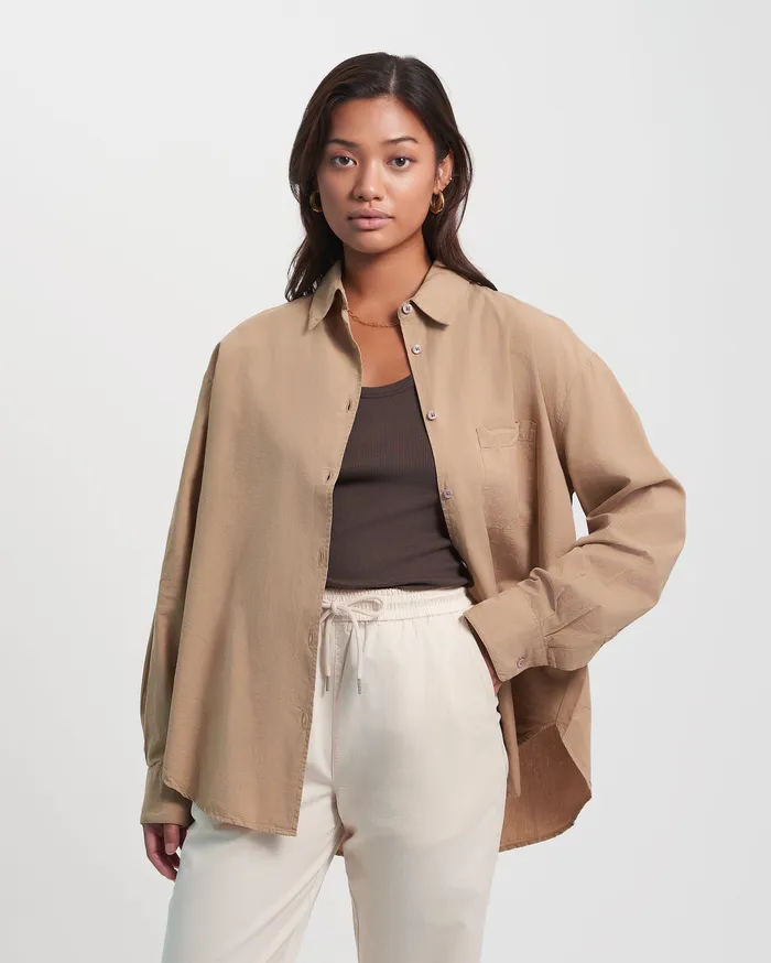 Shirts Organic Oversized Shirt 8211 Pacific Blue Colorfulstandard Women
