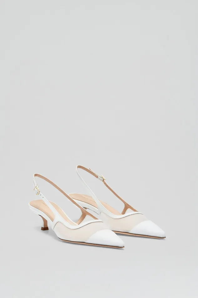 Shoes FINE MESH SLINGBACK 45 WHITE Scanlan Theodore Women