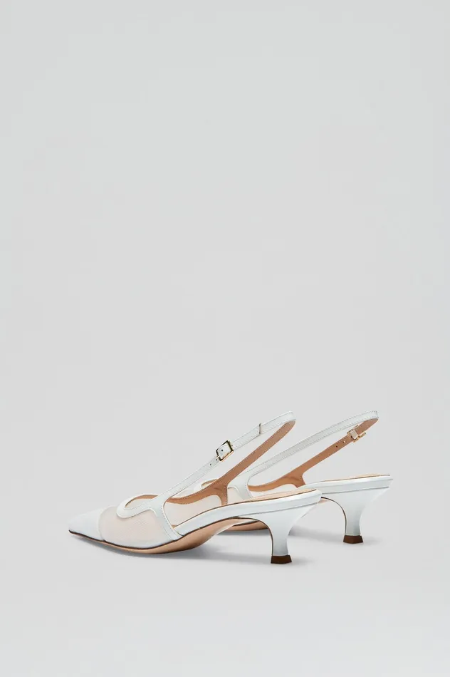 Shoes FINE MESH SLINGBACK 45 WHITE Scanlan Theodore Women