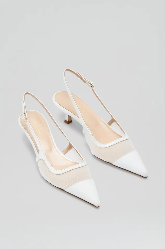 Shoes FINE MESH SLINGBACK 45 WHITE Scanlan Theodore Women