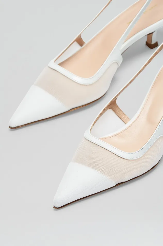 Shoes FINE MESH SLINGBACK 45 WHITE Scanlan Theodore Women