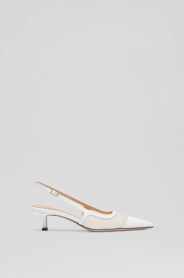 Shoes FINE MESH SLINGBACK 45 WHITE Scanlan Theodore Women