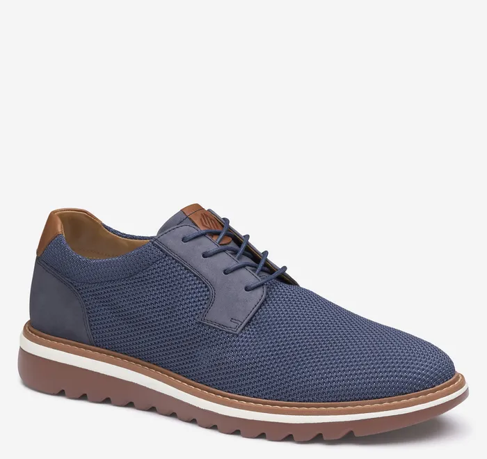 Shoes Men Braydon Knit Plain Toe Navy Knit Johnston and Murphy