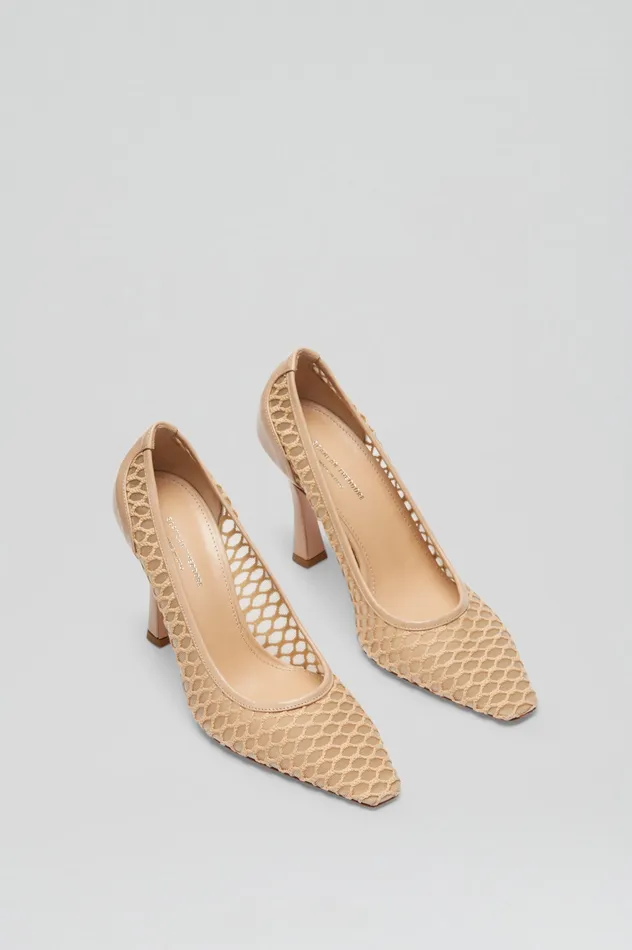 Shoes Scanlan Theodore Women MESH PUMP 95 SAND Shoes Scanlan Theodore Women MESH PUMP 95 SAND