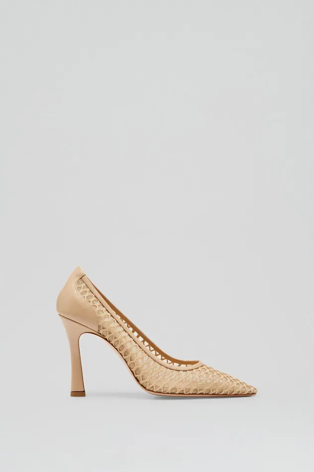 Shoes Scanlan Theodore Women MESH PUMP 95 SAND Shoes Scanlan Theodore Women MESH PUMP 95 SAND