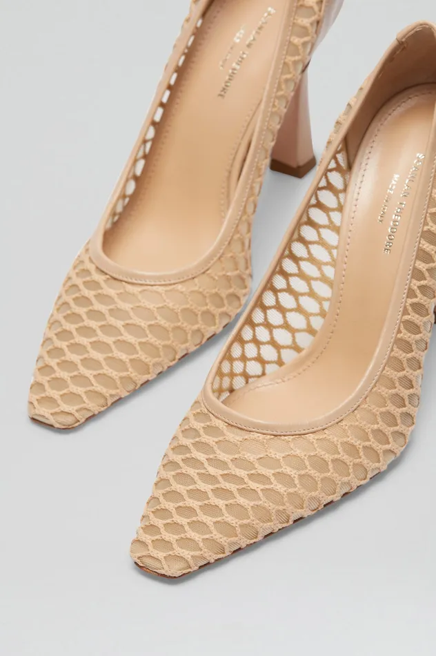 Shoes Scanlan Theodore Women MESH PUMP 95 SAND Shoes Scanlan Theodore Women MESH PUMP 95 SAND