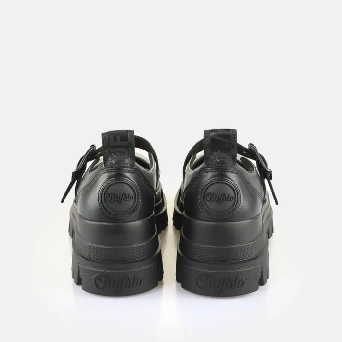 Shop Ballet Flats BUFFALO Aspha Ballerina Black