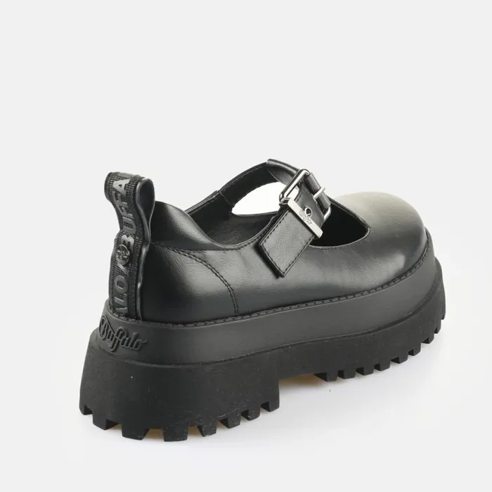 Shop Ballet Flats BUFFALO BFL PLUTO JANE 8211 VEGAN NAPPA 8211 BLACK Black