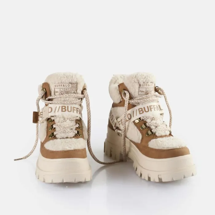 Shop Boots and AnkleBoots BUFFALO Aspha Com Mid Warm Beige