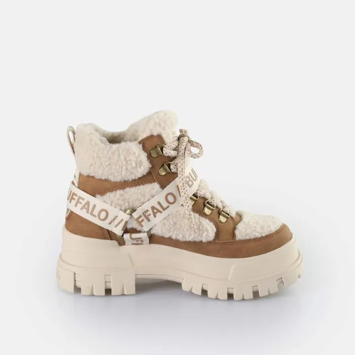 Shop Boots and AnkleBoots BUFFALO Aspha Com Mid Warm Beige