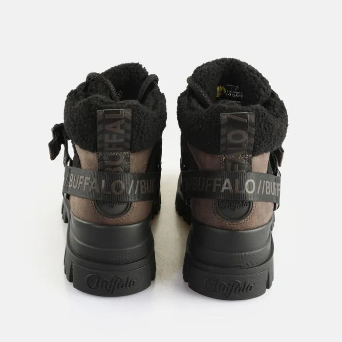 Shop Boots and AnkleBoots BUFFALO Aspha Com Mid Warm Brown Black