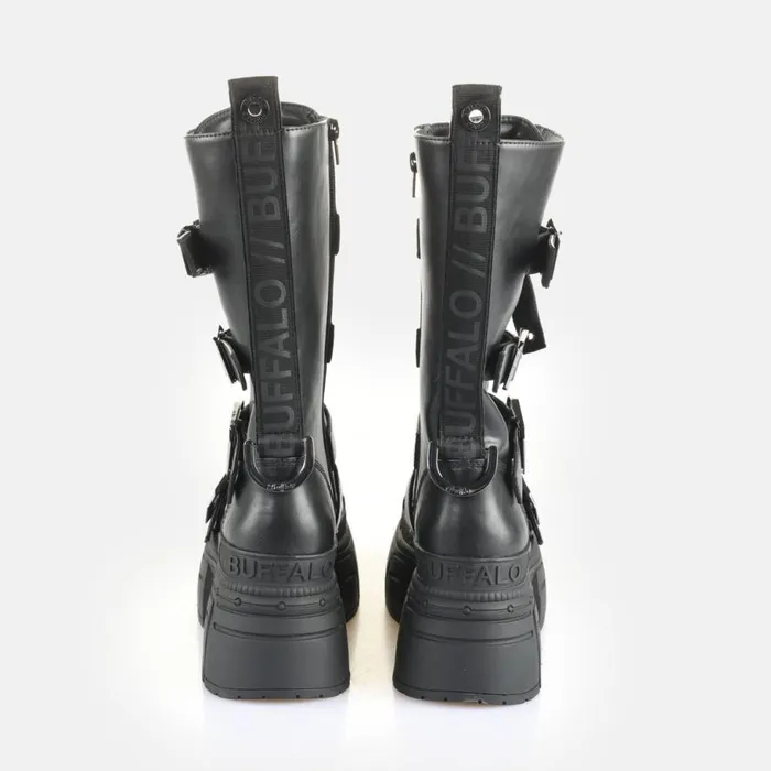 Shop Boots and AnkleBoots BUFFALO Gospher Biker Hi Zip Black