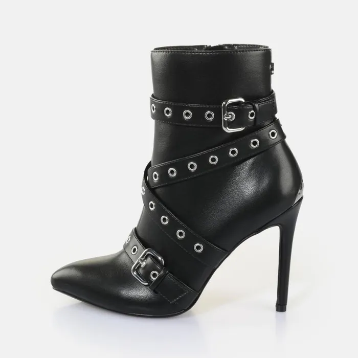 Shop Boots and AnkleBoots BUFFALO Juliet Belt Bootie Black