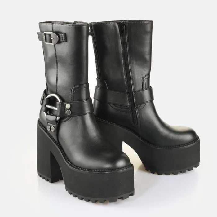 Shop Boots and AnkleBoots BUFFALO Killah Bike Lo Black