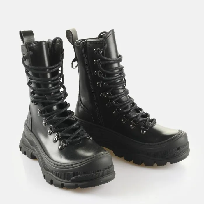 Shop Boots and AnkleBoots BUFFALO Roam Lace Up Hi Hike Black