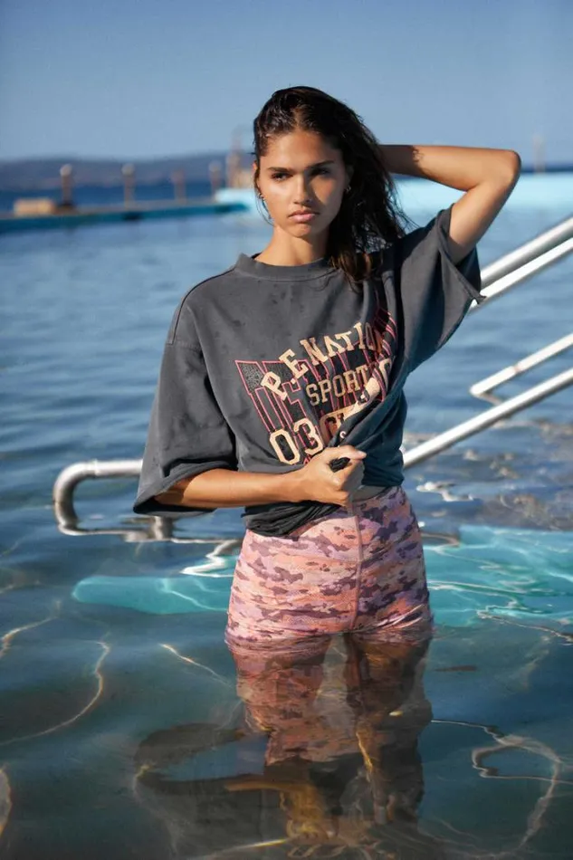 Shop CEREUS BIKE SHORT IN SNAKE CAMO PRINT PE Nation Shorts