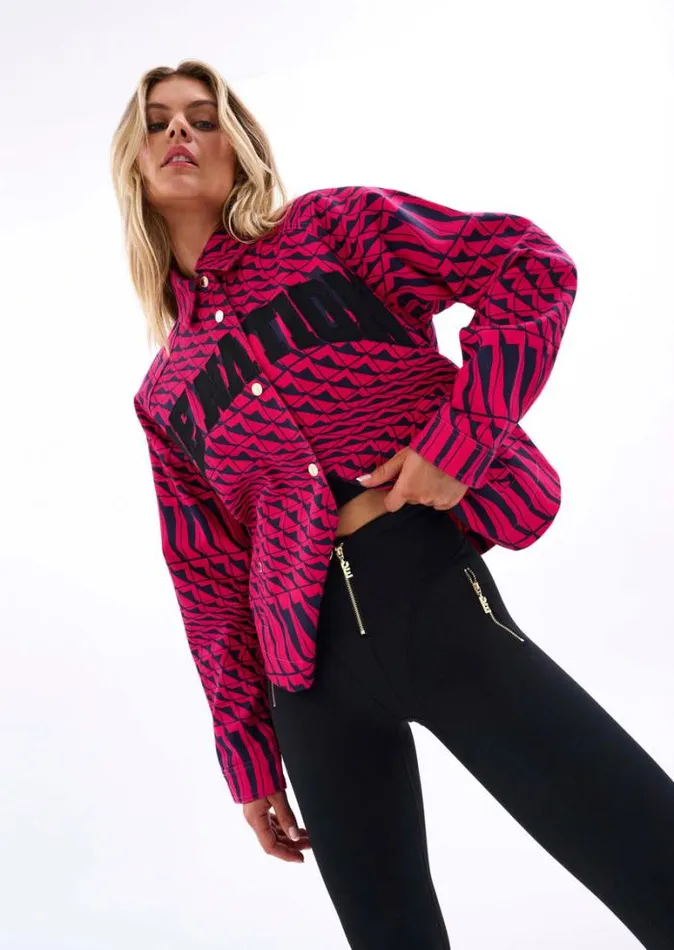 Shop EMPIRE JACKET IN GEOMETRIC PRINT PE Nation Jackets