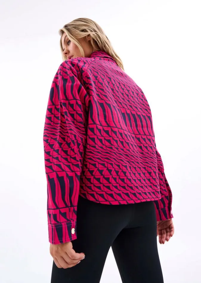 Shop EMPIRE JACKET IN GEOMETRIC PRINT PE Nation Jackets