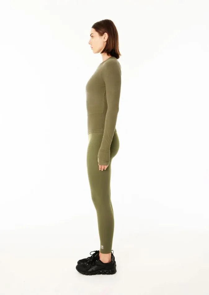 Shop FREE PLAY 20 LS RIB TEE IN KHAKI PE Nation Long Sleeve Tops