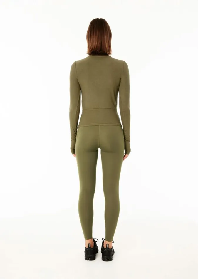 Shop FREE PLAY 20 LS RIB TEE IN KHAKI PE Nation Long Sleeve Tops