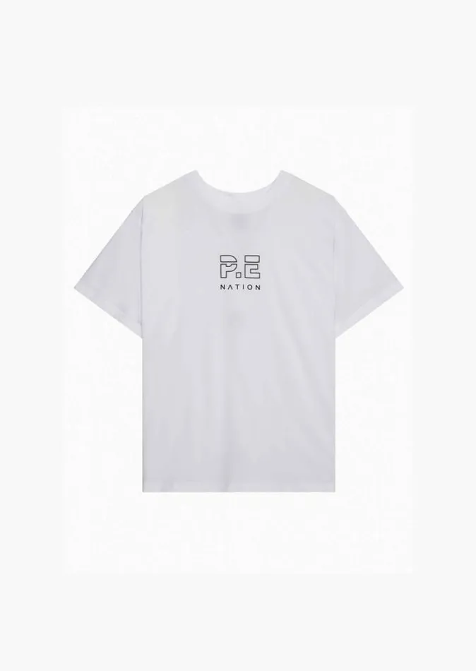 Shop HEADS UP SS TEE IN OPTIC WHITE PE Nation Tees and Tanks