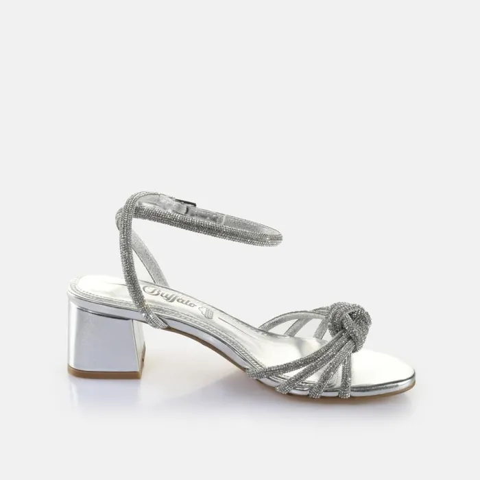 Shop Heels BUFFALO Lilly Bow Glitzersilber