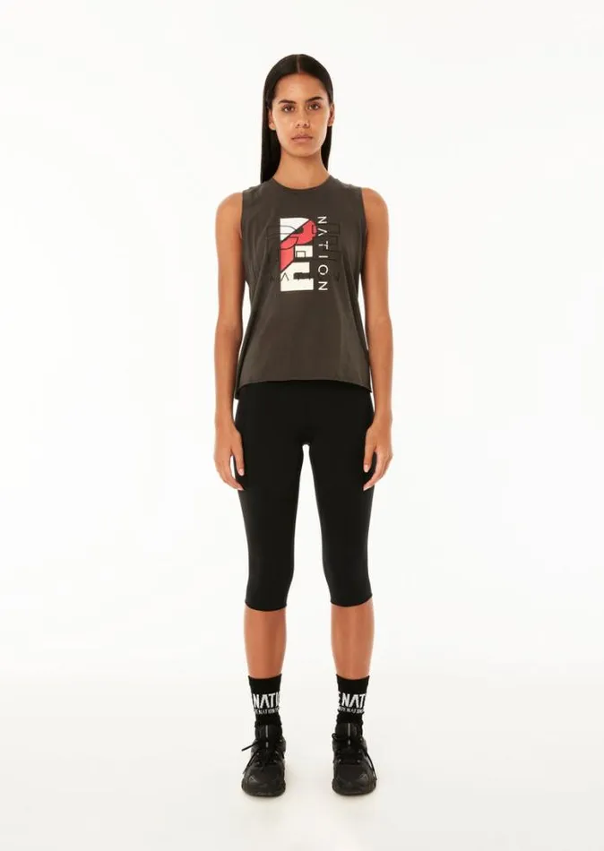 Shop HERITAGE TANK IN DARK SHADOW PE Nation Tees and Tanks