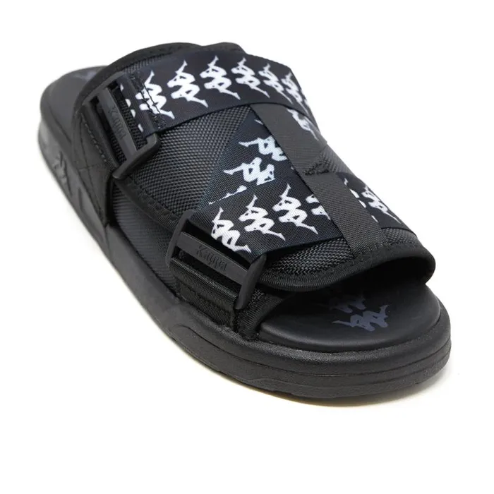 Shop Kappa Footwear 222 Banda Mitel 1 Sandals Black White Black