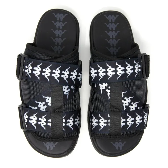 Shop Kappa Footwear 222 Banda Mitel 1 Sandals Black White Black
