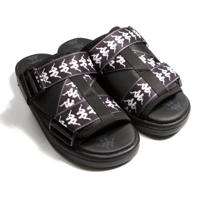 Shop Kappa Footwear 222 Banda Mitel 1 Sandals Black White Black