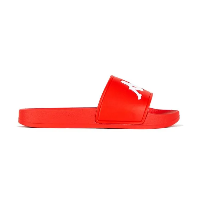 Shop Kappa Footwear Authentic Adam 2 Slides Red White