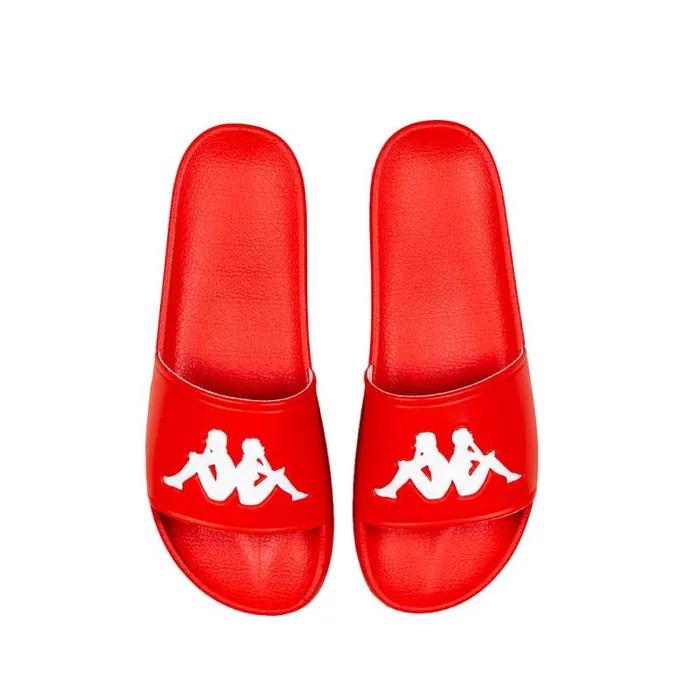 Shop Kappa Footwear Authentic Adam 2 Slides Red White