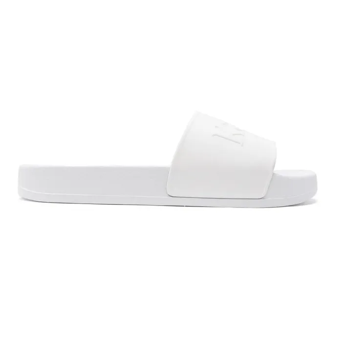 Shop Kappa Footwear Authentic Caesar 2 Slides White