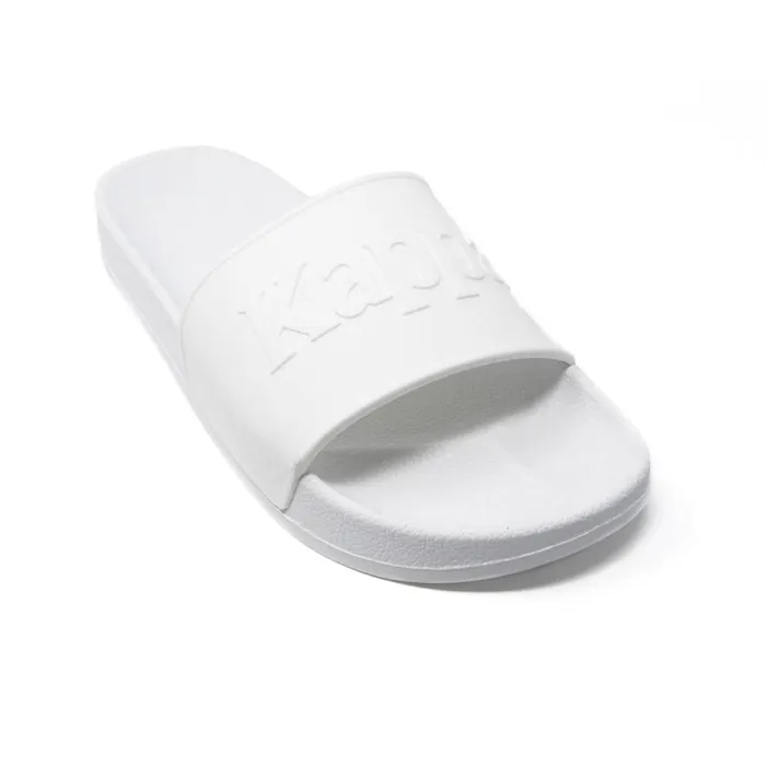 Shop Kappa Footwear Authentic Caesar 2 Slides White