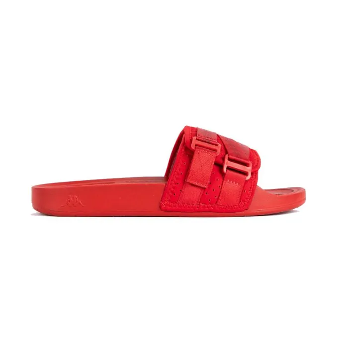 Shop Kappa Footwear Authentic Luria 1 Slides Dark Red
