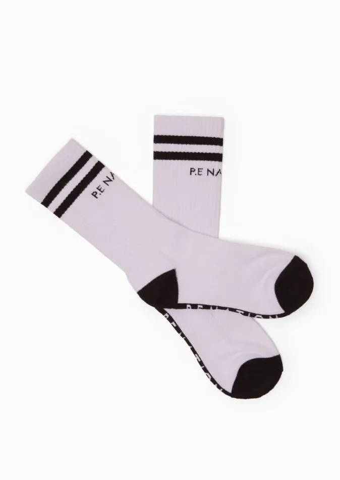 Shop MARATHON CREW SOCK TWIN PACK IN WHITEGREY PE Nation Socks