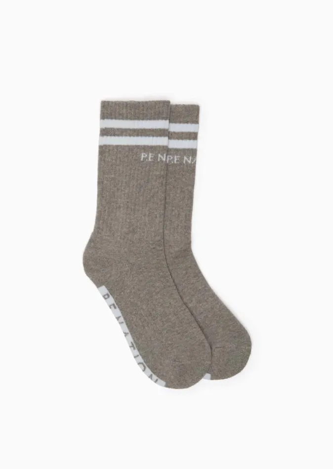 Shop MARATHON CREW SOCK TWIN PACK IN WHITEGREY PE Nation Socks