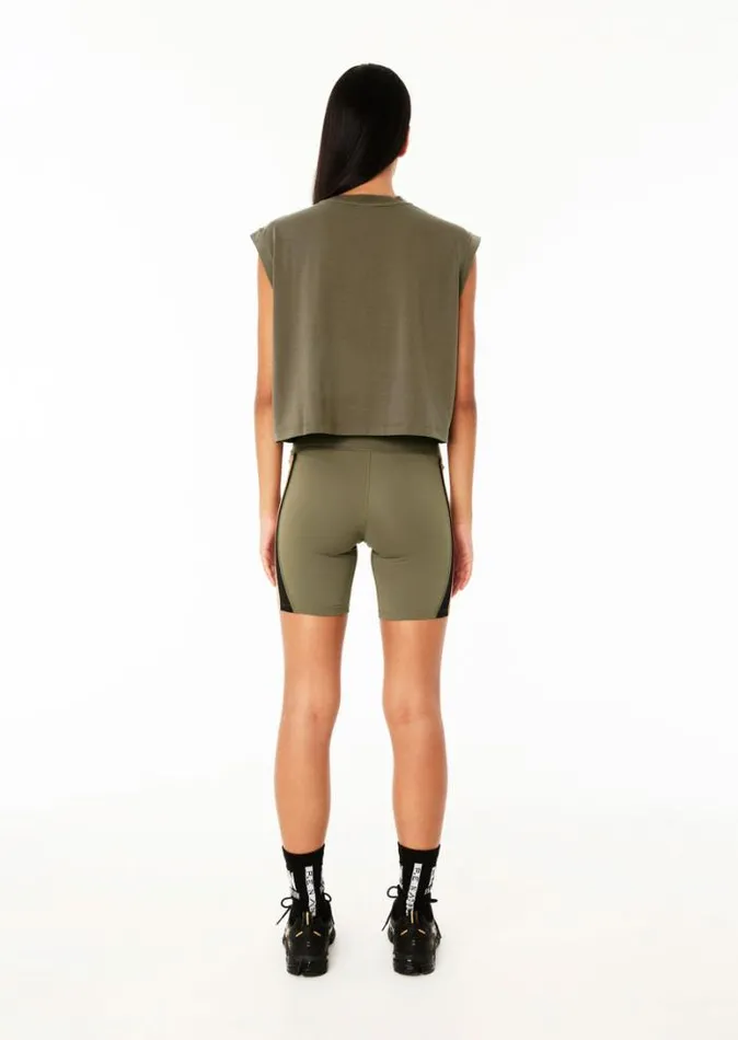 Shop PERFECT SCORE TANK IN KHAKI PE Nation Tees and Tanks