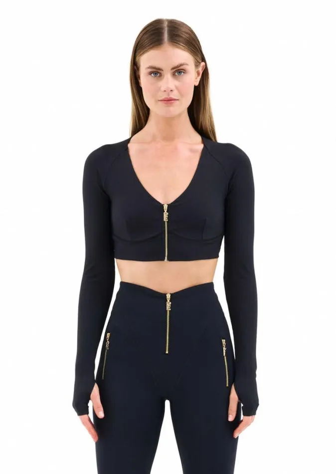 Shop PHEONIX LS TOP IN BLACK PE Nation Long Sleeve Tops